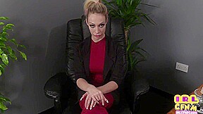 Amateur CFNM domina sucks and wanks cock in office POV