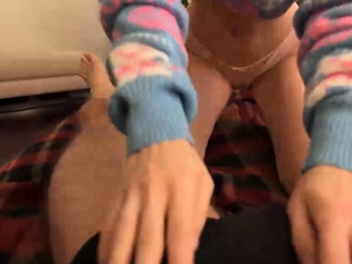 Stepsister wants tp ride my dick for Christmas