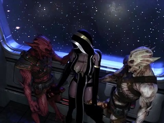 Hot 3D redhead licking a pussy while getting fucked